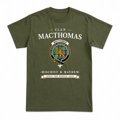 MacThomas Ancient Tartan Crest Mischief and Mayhem T-shirt