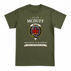 McDuff Hunting Modern Tartan Crest Mischief and Mayhem T-shirt