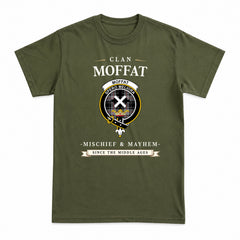 Moffat Modern Tartan Crest Mischief and Mayhem T-shirt