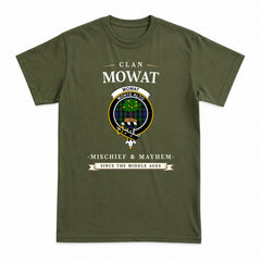 Mowat Modern Tartan Crest Mischief and Mayhem T-shirt