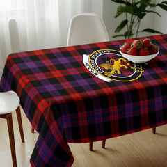 Broun Modern Tartan Crest Tablecloth