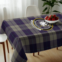 Cunningham Dress Blue Dancers Tartan Crest Tablecloth