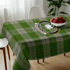 Cunningham Dress Green Dancers Tartan Crest Tablecloth