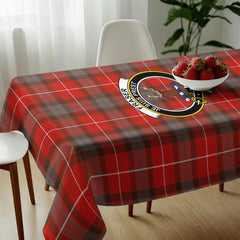 Fraser (of Lovat) Weathered Tartan Crest Tablecloth