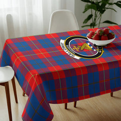 Galloway Red Tartan Crest Tablecloth