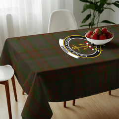 Gray Tartan Crest Tablecloth