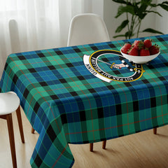 Gunn Ancient Tartan Crest Tablecloth