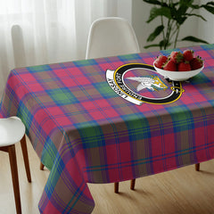 Lindsay Ancient Tartan Crest Tablecloth