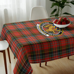 MacPherson Weathered Tartan Crest Tablecloth