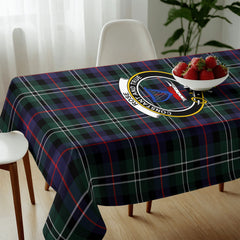 Rose Hunting Modern Tartan Crest Tablecloth