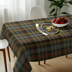 Stewart Hunting Weathered Tartan Crest Tablecloth