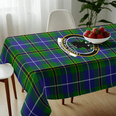 Turnbull Hunting Tartan Crest Tablecloth