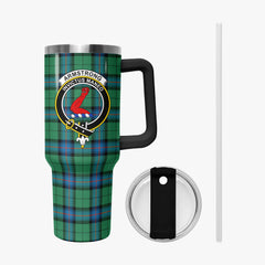 Armstrong Ancient Tartan Crest 40 oz Insulated Tumbler with Handle