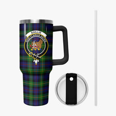 Baillie Tartan Crest 40 oz Insulated Tumbler with Handle
