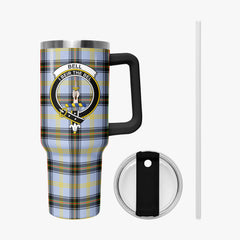 Bell of the Borders Tartan Crest 40 oz Insulated Tumbler with Handle