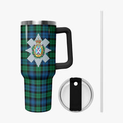 Black Watch Ancient Tartan Crest 40 oz Insulated Tumbler with Handle