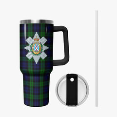 Black Watch Tartan Crest 40 oz Insulated Tumbler with Handle