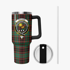 Buchan Ancient Tartan Crest 40 oz Insulated Tumbler with Handle