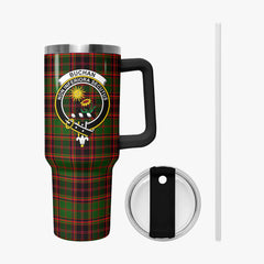 Buchan Modern Tartan Crest 40 oz Insulated Tumbler with Handle