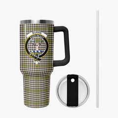 Burns Check Tartan Crest 40 oz Insulated Tumbler with Handle