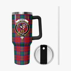 Byres Tartan Crest 40 oz Insulated Tumbler with Handle