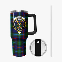 Calder Tartan Crest 40 oz Insulated Tumbler with Handle
