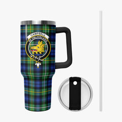 Campbell Argyll Ancient Tartan Crest 40 oz Insulated Tumbler with Handle