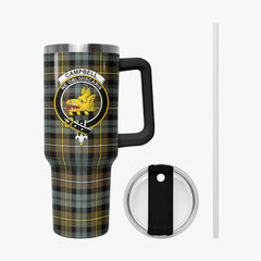 Campbell Argyll Weathered Tartan Crest 40 oz Insulated Tumbler with Handle