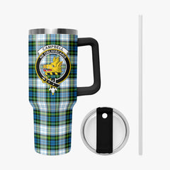 Campbell Dress Tartan Crest 40 oz Insulated Tumbler with Handle