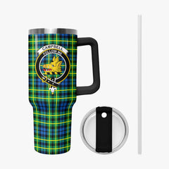 Campbell of Breadalbane Ancient Tartan Crest 40 oz Insulated Tumbler with Handle