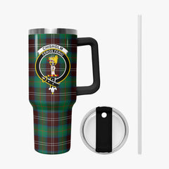 Chisholm Hunting Ancient Tartan Crest 40 oz Insulated Tumbler with Handle
