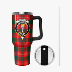 Chisholm Modern Tartan Crest 40 oz Insulated Tumbler with Handle