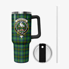 Cranstoun Tartan Crest 40 oz Insulated Tumbler with Handle