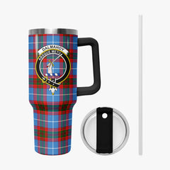 Dalmahoy Tartan Crest 40 oz Insulated Tumbler with Handle