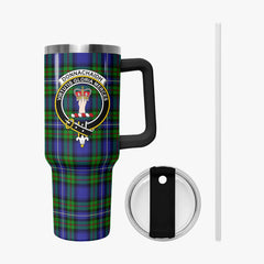 Donnachaidh Tartan Crest 40 oz Insulated Tumbler with Handle