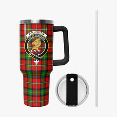 Fullerton Tartan Crest 40 oz Insulated Tumbler with Handle