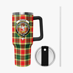 Gibson Tartan Crest 40 oz Insulated Tumbler with Handle