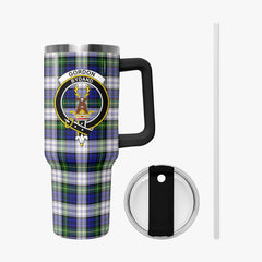 Gordon Dress Modern Tartan Crest 40 oz Insulated Tumbler with Handle
