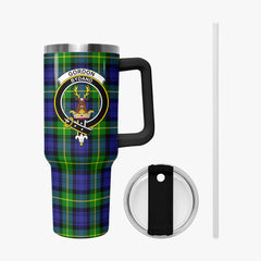 Gordon Modern Tartan Crest 40 oz Insulated Tumbler with Handle