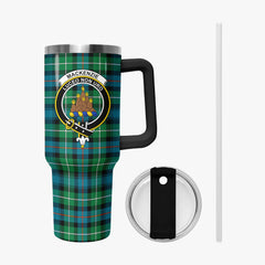 MacKenzie Ancient Tartan Crest 40 oz Insulated Tumbler with Handle