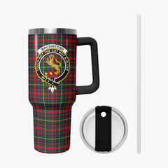 MacKintosh Hunting Modern Tartan Crest 40 oz Insulated Tumbler with Handle