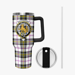 MacPherson Dress Modern Tartan Crest 40 oz Insulated Tumbler with Handle
