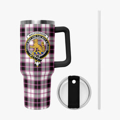 MacPherson Hunting Modern Tartan Crest 40 oz Insulated Tumbler with Handle