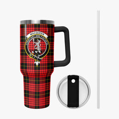 MacQueen Modern Tartan Crest 40 oz Insulated Tumbler with Handle