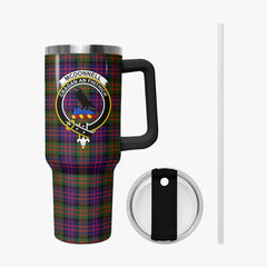 McDonnell of Glengarry Modern Tartan Crest 40 oz Insulated Tumbler with Handle