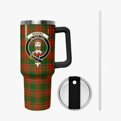 Menzies Green Modern Tartan Crest 40 oz Insulated Tumbler with Handle