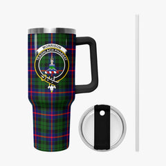 Morrison Modern Tartan Crest 40 oz Insulated Tumbler with Handle