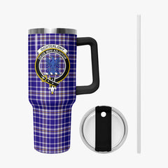 Ochterlony Tartan Crest 40 oz Insulated Tumbler with Handle