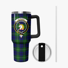 Oliphant Modern Tartan Crest 40 oz Insulated Tumbler with Handle