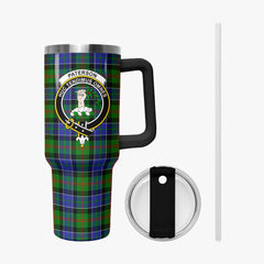 Paterson Tartan Crest 40 oz Insulated Tumbler with Handle